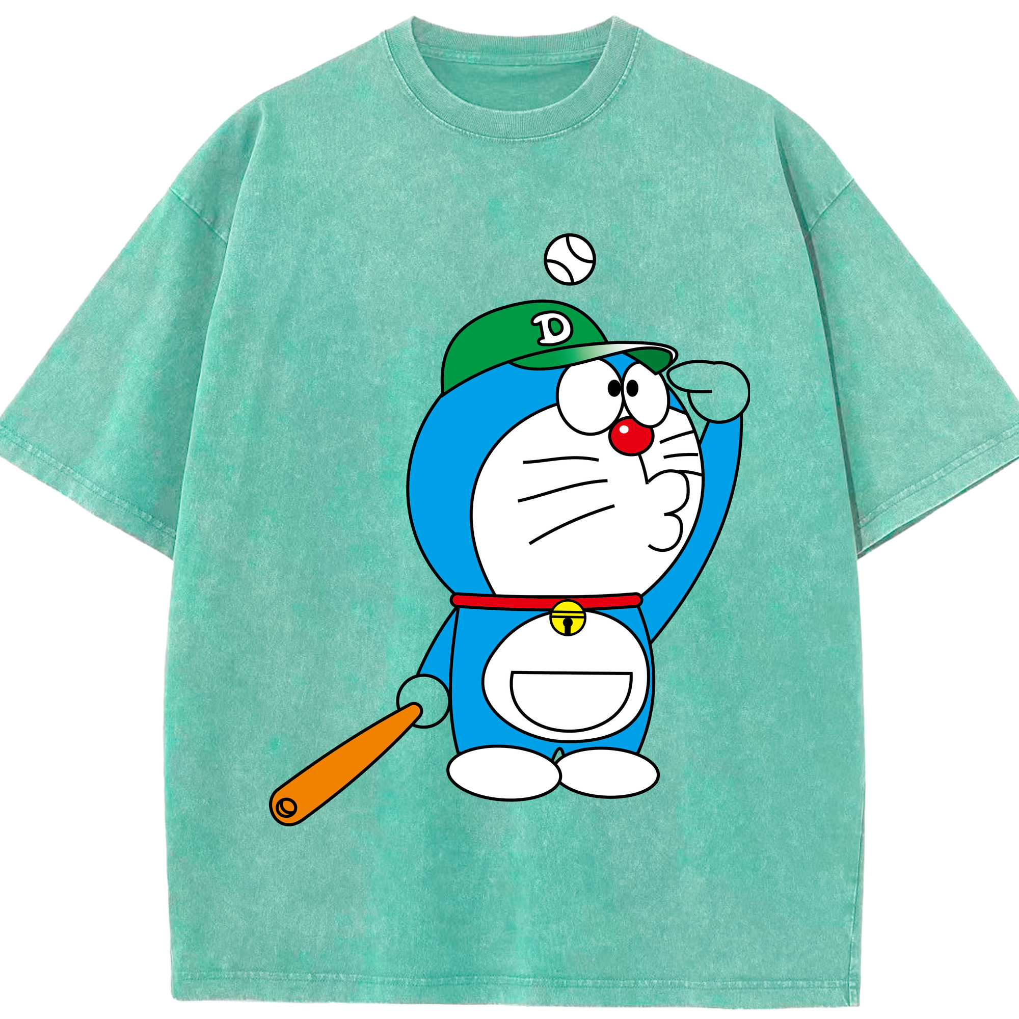 （画像用） ドラえもん Doraemon 綿100% ヴィンテージ風 半袖Tシャツ（フロントプリント）